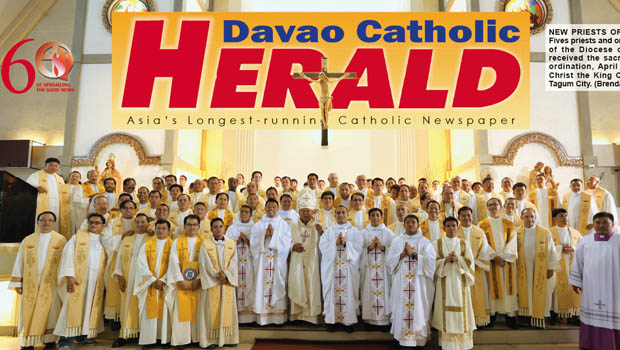 NEW PRIESTS OF CHRIST. Fives priests and one deacon of the Diocese of Tagum received the sacrament of ordination, April 7, at the Christ the King Cathedral, Tagum City. (Brenda P. Milan)