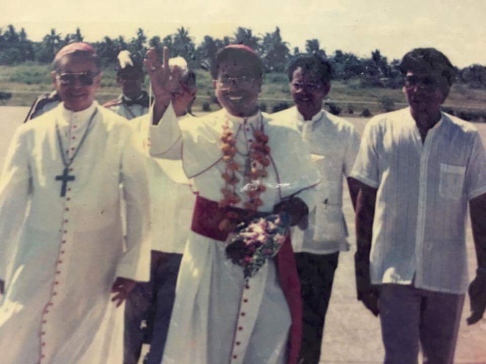 Bp. Baquial arrival in Davao with Abp. Mabutas and Mayor Duterte