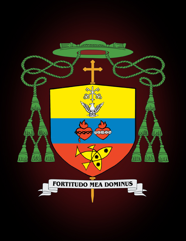 Personal Coat of Arms of His Excellency Most Rev. Abel C. Apigo, D.D., 2nd Bishop of the Diocese of Mati