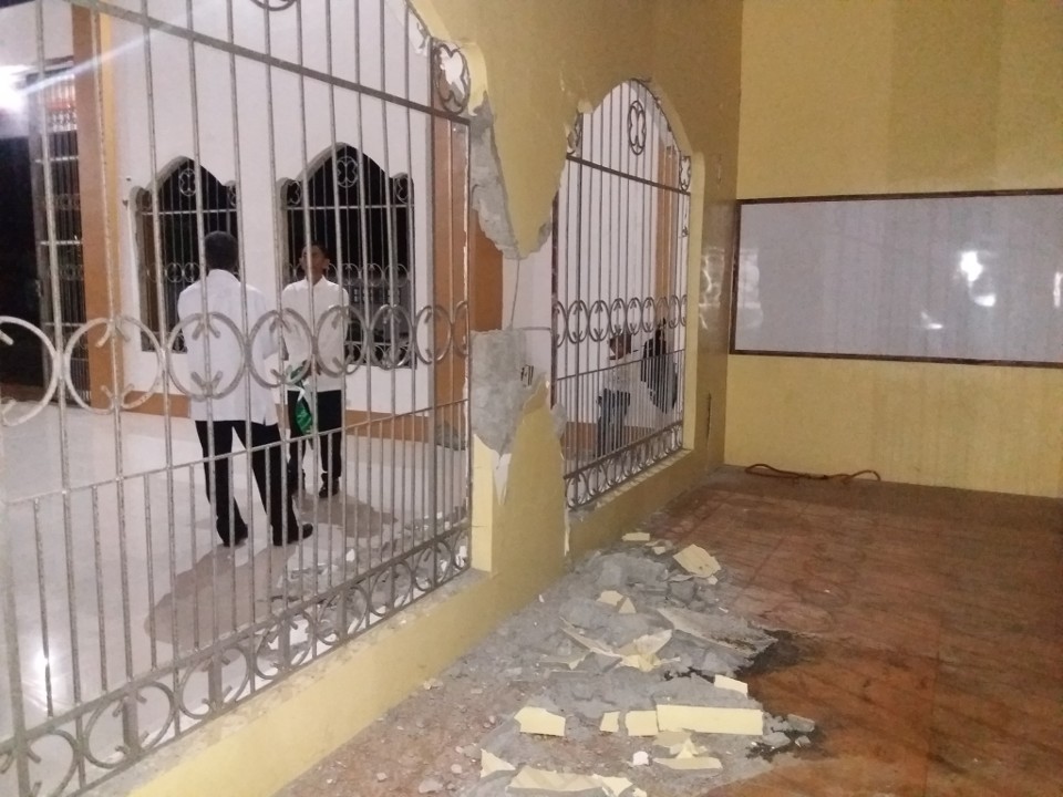 San Pedro Claver Parish, Tarragona after earthquake