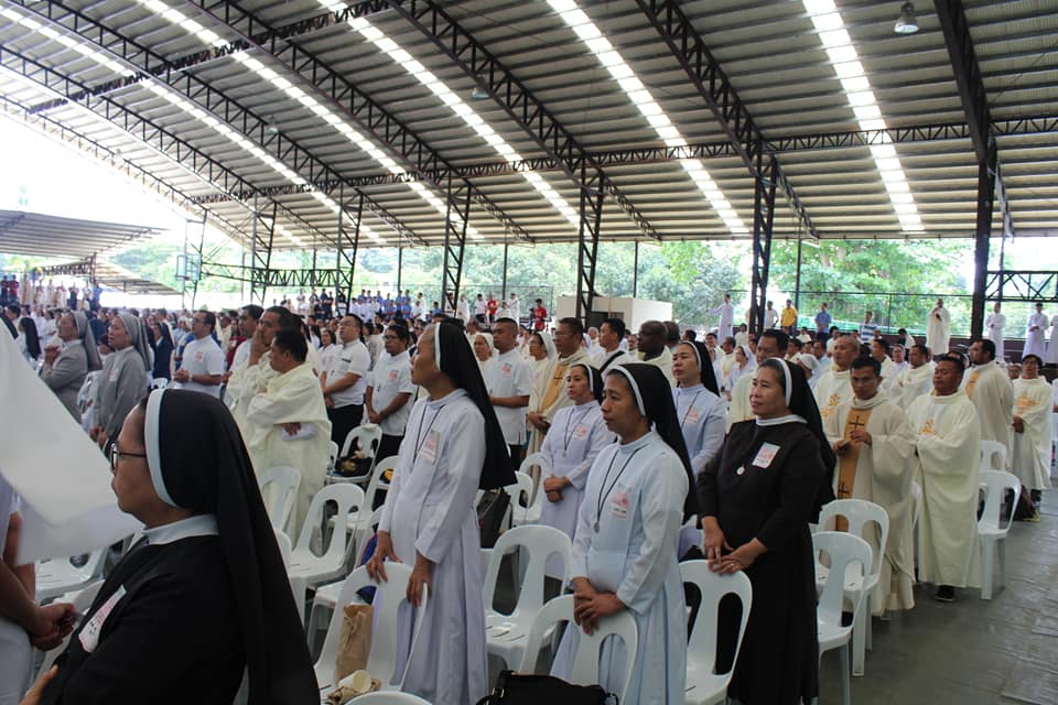 Padre Pio with clergy and religious