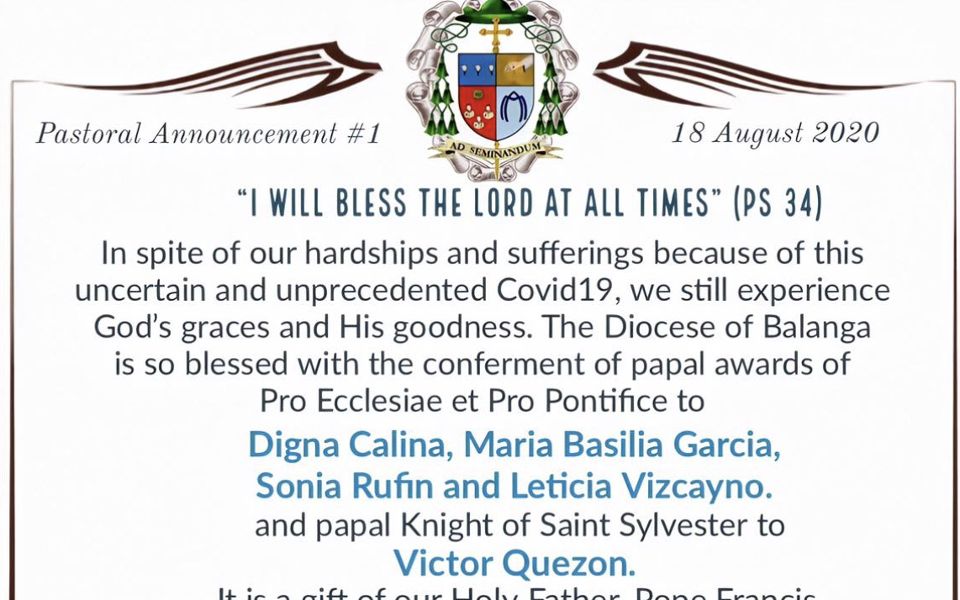 papal awards CBCP News