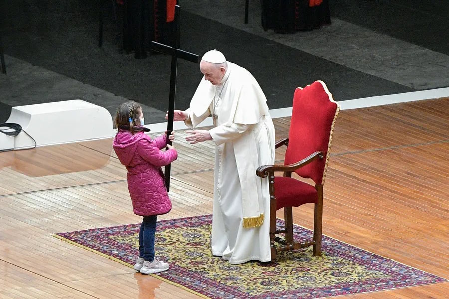 Pope Francis presides at the Stations of the Cross