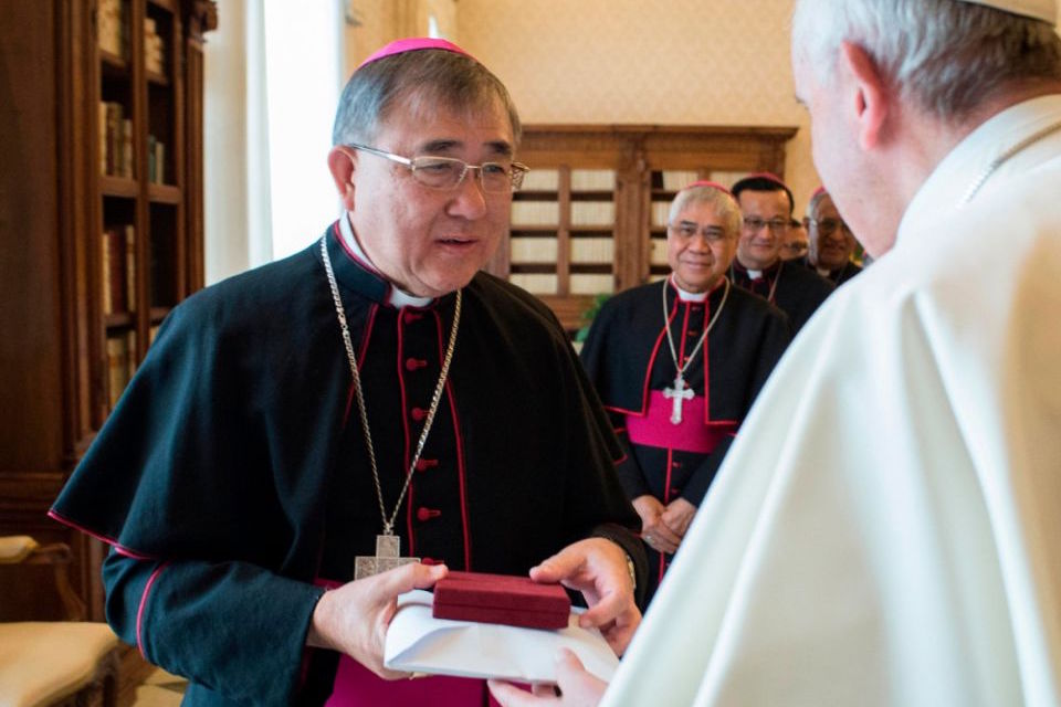 Brunei Cardinal Sim with Pope Francis