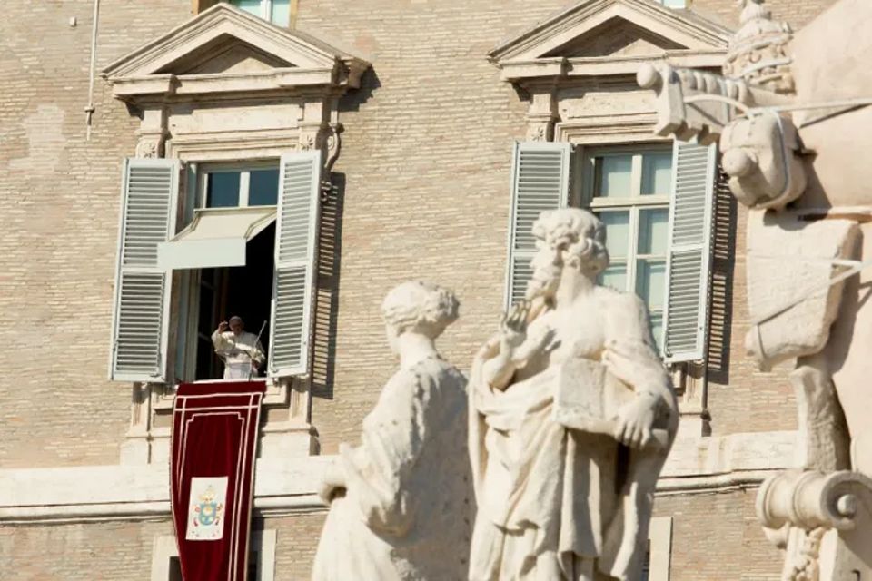 Pope Francis led the Angelus for All Saints' Day from a window above St. Peter's Square.