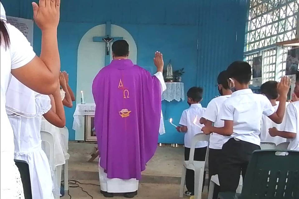 San Roque Parish Malabog first communion 2022