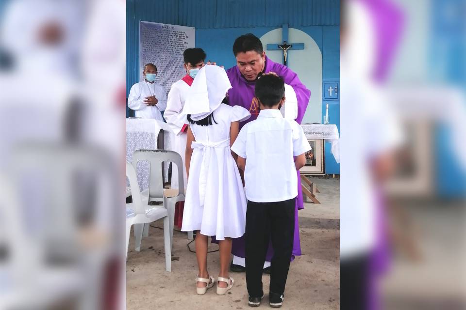 San Roque Parish Malabog first communion 2022