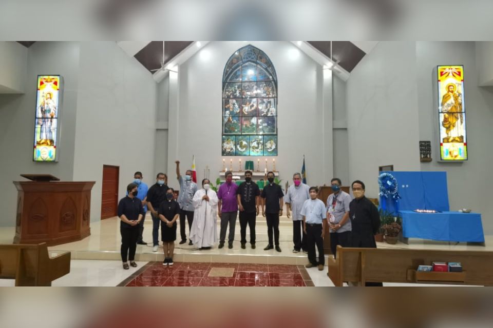 Priests and Pastors of Davao gathered in Episcopal church, Matina, Davao City, Week of Prayer for Christian Unity, January 18, 2022.