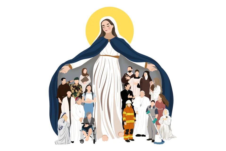 Blessed Virgin Mary Illustration