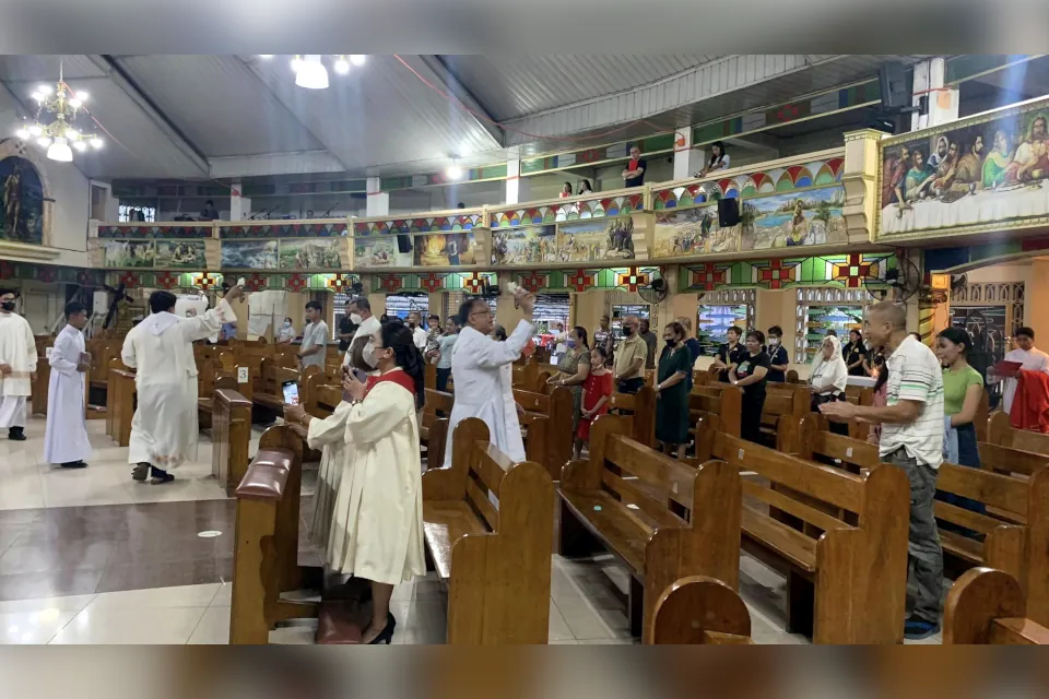 Our Lady of Fatima Parish first mass inside the church after the fire