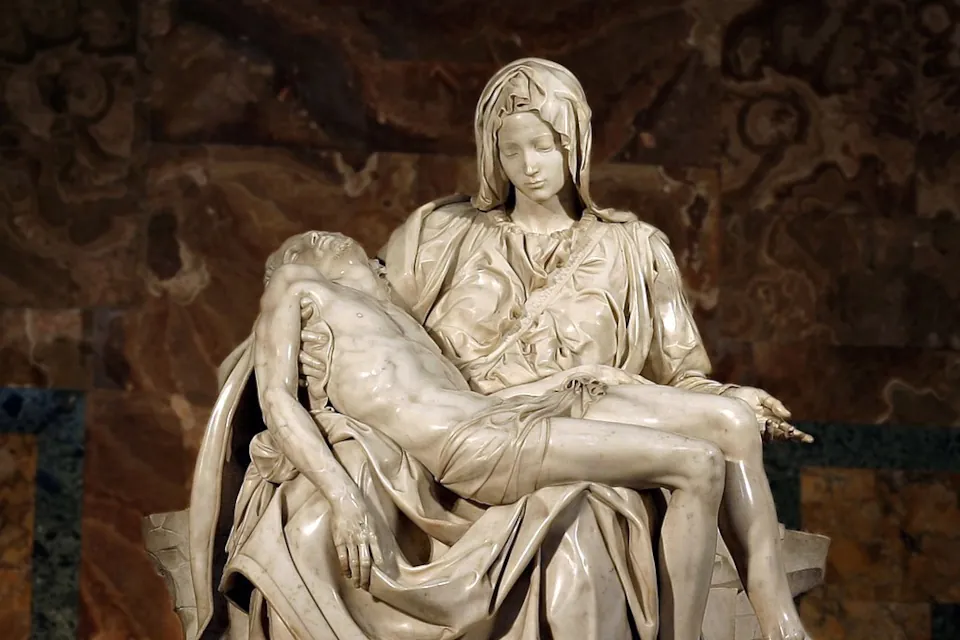 Michelangelo's Pietà in St. Peter's Basilica in the Vatican.