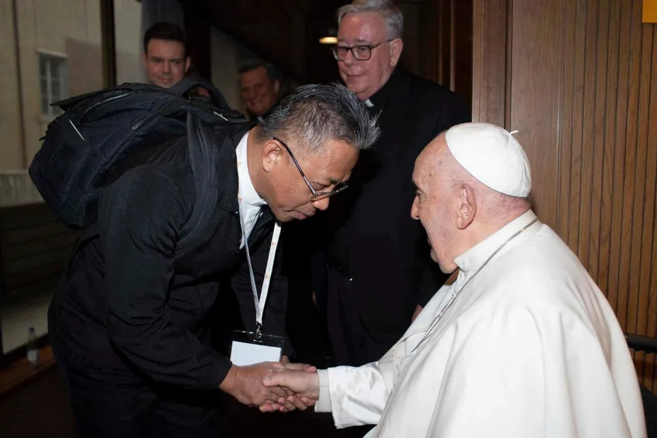 Reverend Msgr Julius Rodulfa with Pope Francis