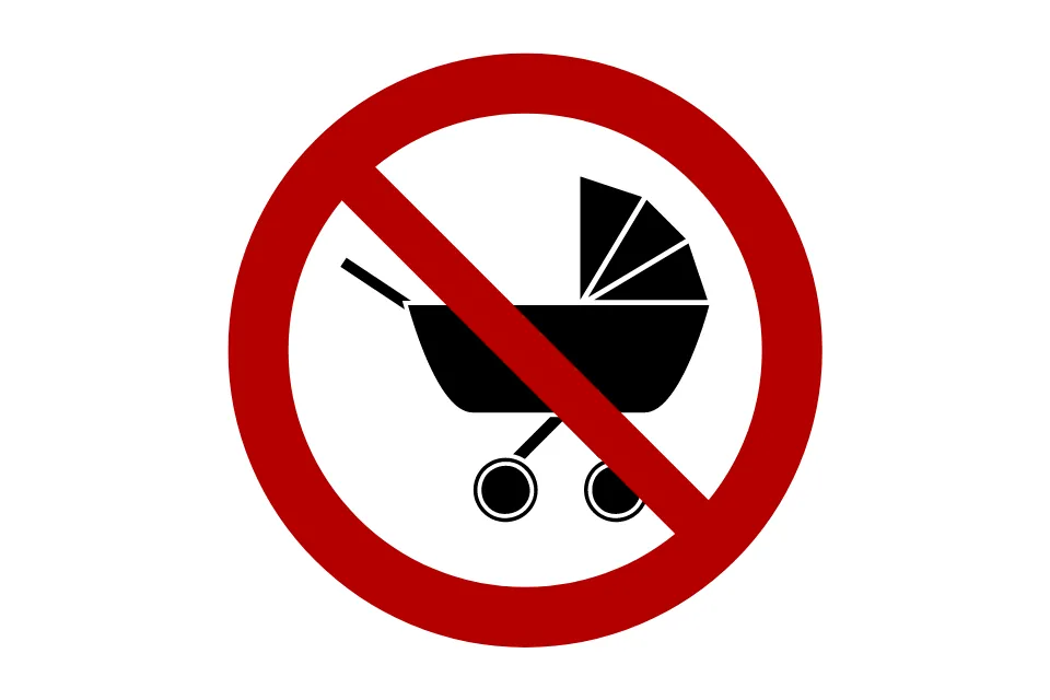 childfree stroller symbol stock illustration