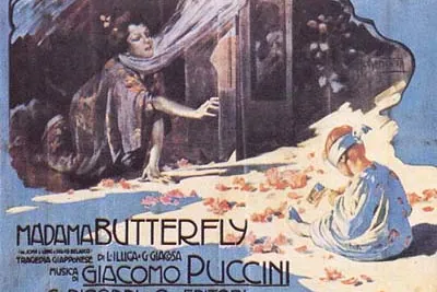 Poster for Madama Butterfly by Giacomo Puccini.