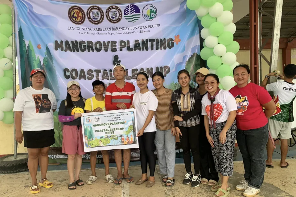 St James the Apostle Parish mangrove planting coastal clean-up 2024