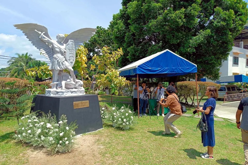 Ascension of the Lord Parish - St Michael the Archangel statue blessing