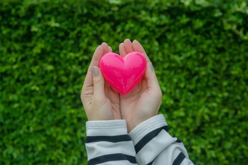 Stock photo of female hands holding heart by Puwadon Sang-ngern on Pexels